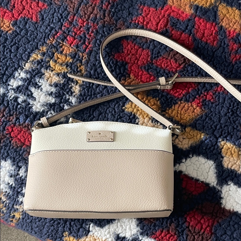 Kate Spade Cream and Tan Crossbody Bag